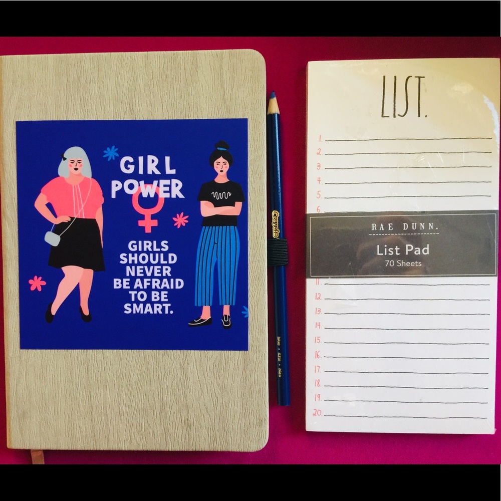 Girl Power Jornal with Rae Dunn Notepad